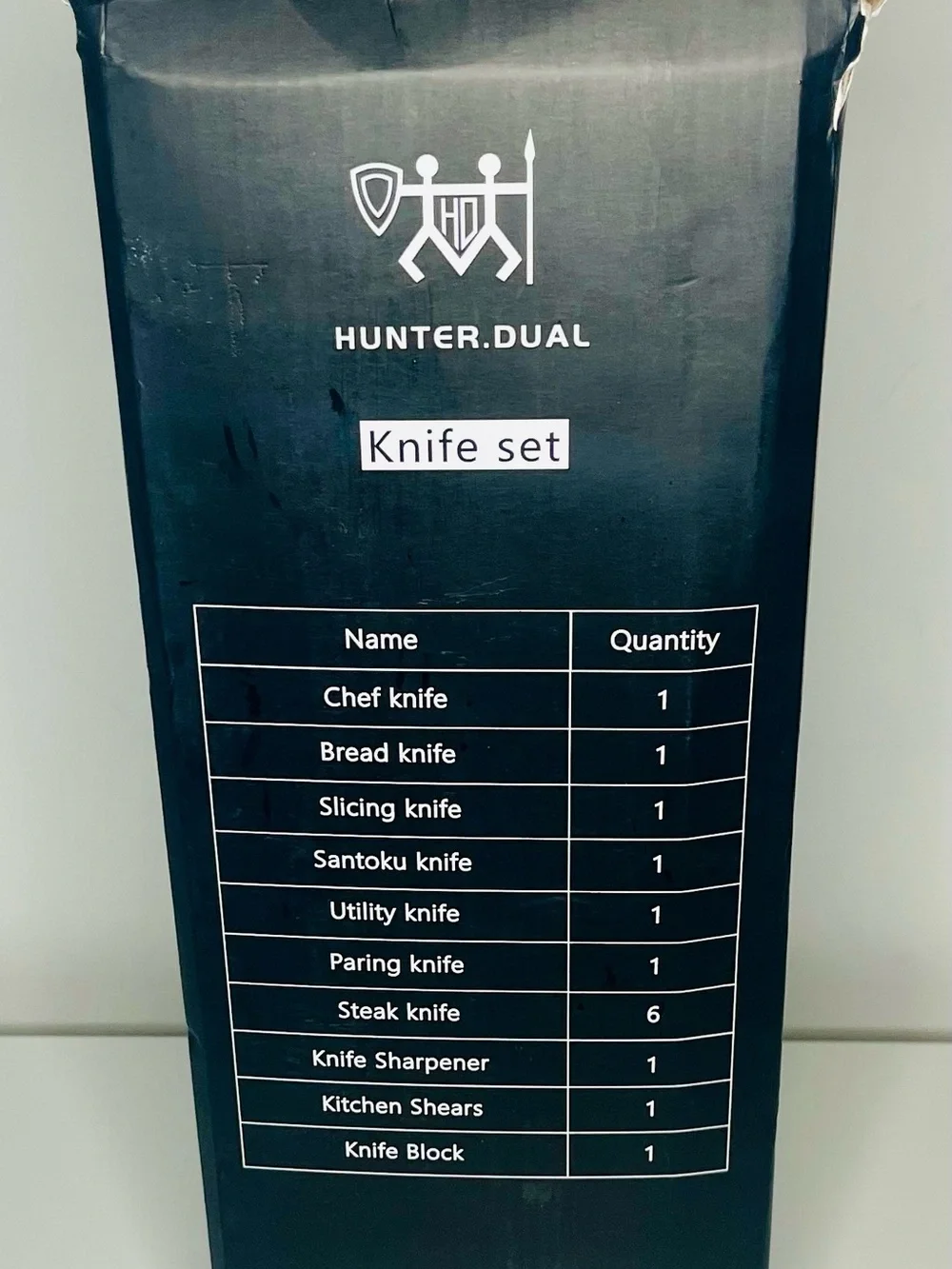 HUNTER.DUAL 15-Piece Knife Set in Black